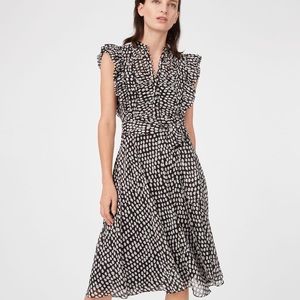 Club Monaco Saffra Printed Ruffle Dress